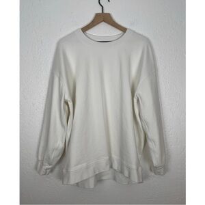 Lululemon White Perfectly Oversized Crew Sweater